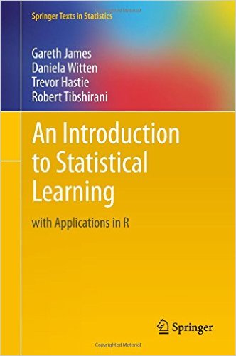 Cover of the course textbook, An Introduction to Statistical Learning
